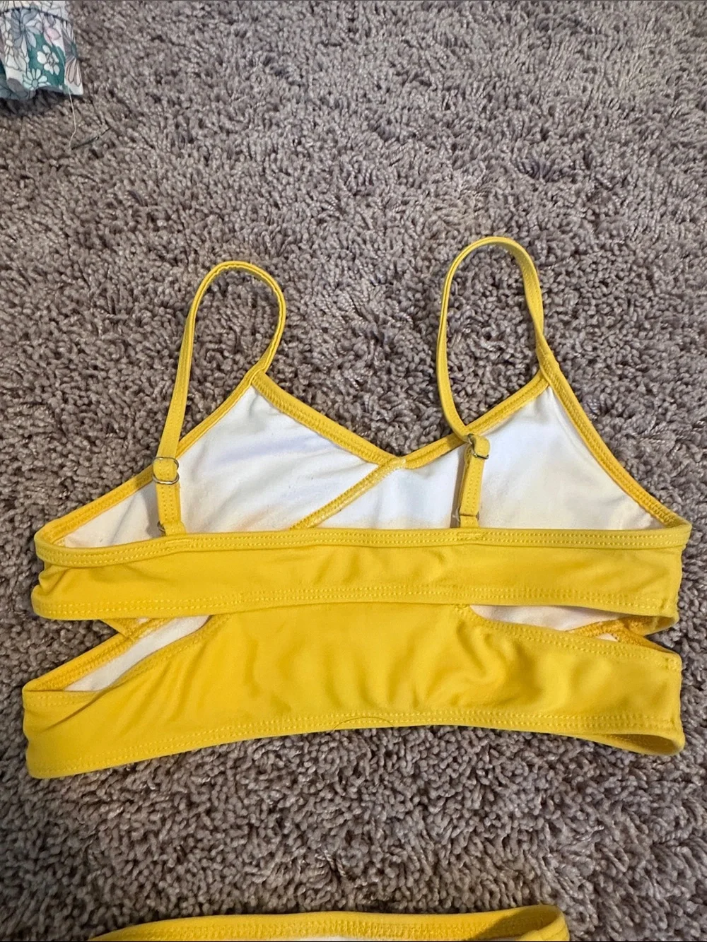 Bright yellow bikini size 10 new